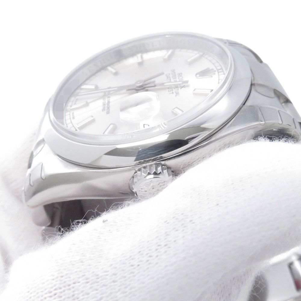 Rolex Datejust 36 Number Watch Silver Dial — view 4