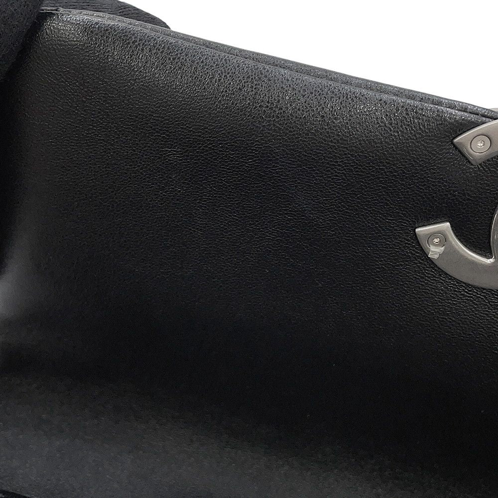 Chanel Chain Shoulder Bag 19 Flap CC Logo Lambskin Black — view 9