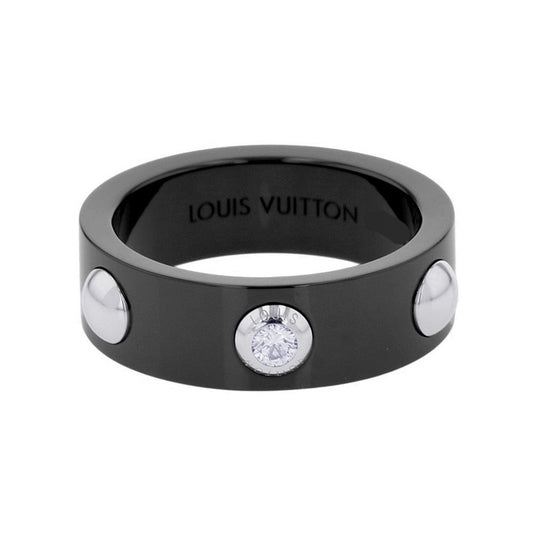 Louis Vuitton Ring Petite Bague Diamond Black Ceramic