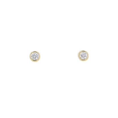 Tiffany & Co Earrings Elsa Peretti by the Yard Diamond Total 18k Yellow Gold