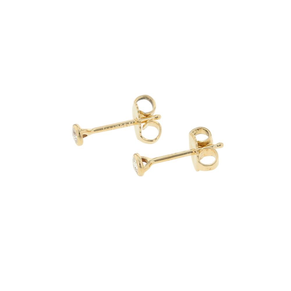 Tiffany & Co Earrings Elsa Peretti by the Yard Diamond Total 18k Yellow Gold — view 2