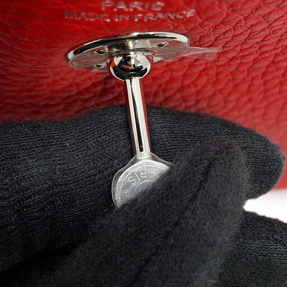Hermes Lindy Mini le Jura du Silver Taurillon Clemence 2-Way Shoulder — view 6