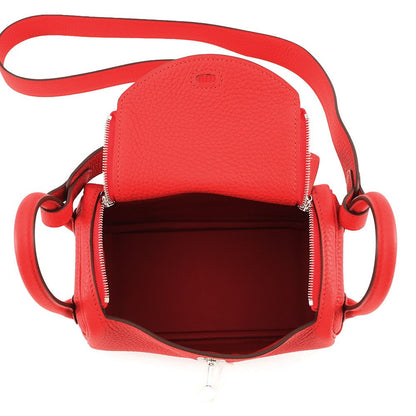 Hermes Lindy Mini le Jura du Silver Taurillon Clemence 2-Way Shoulder — view 5