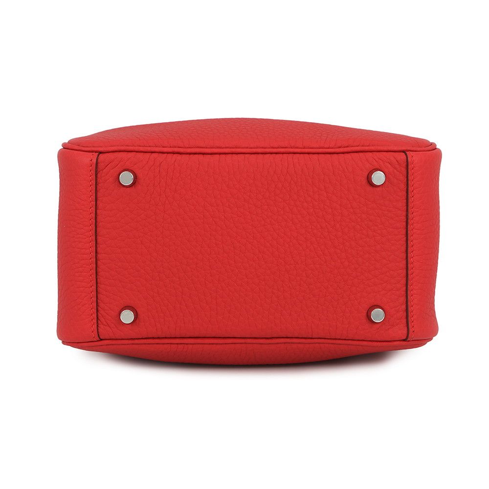 Hermes Lindy Mini le Jura du Silver Taurillon Clemence 2-Way Shoulder — view 3