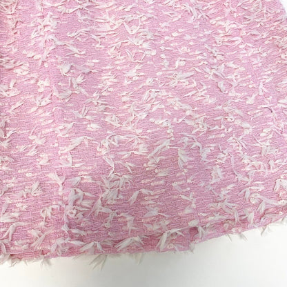 Chanel Boutique Fancy Tweed Jacket 4 Pockets CC Logo Mila Button Pink — view 9