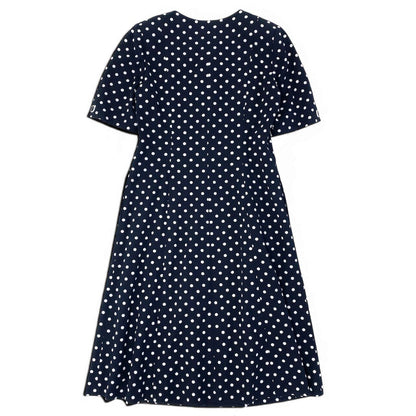 Saint Laurent Retro Dress Shirt Dot Pattern Polka Dot 38 Navy Cotton — view 3