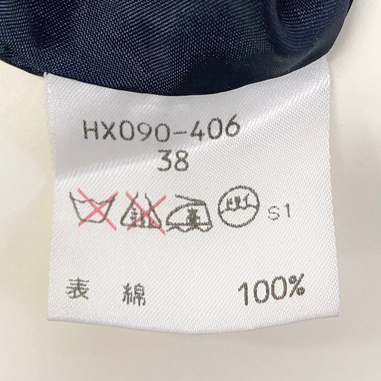 Saint Laurent Retro Dress Shirt Dot Pattern Polka Dot 38 Navy Cotton — view 7