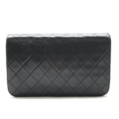 Chanel CC Logo Quilted Push Lock Chain Shoulder Bag Black Purse — view 3