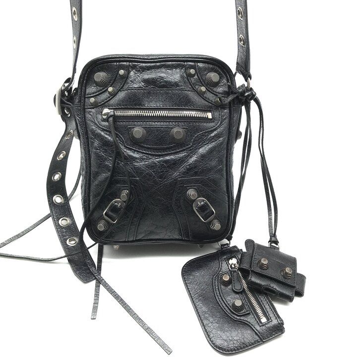 Balenciaga le Cagole Crossbody Shoulder Bag Black Purse