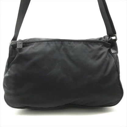Prada Nylon Tessuto Triangle Logo Shoulder Bag Black Purse — view 2