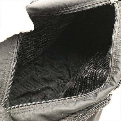 Prada Nylon Tessuto Triangle Logo Shoulder Bag Black Purse — view 8