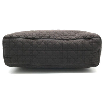 Dior Lady Cannage Nylon Hand Purse Brown — view 4