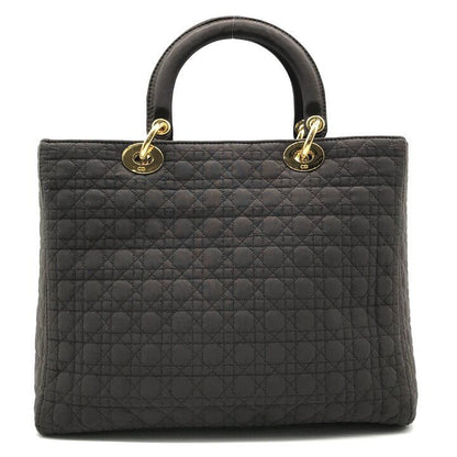 Dior Lady Cannage Nylon Hand Purse Brown — view 3