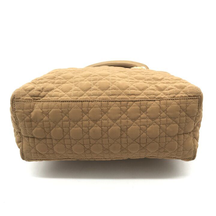 Dior Lady Cannage Nylon Hand Purse Brown — view 4