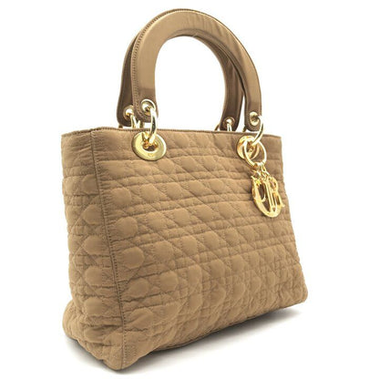 Dior Lady Cannage Nylon Hand Purse Brown — view 2