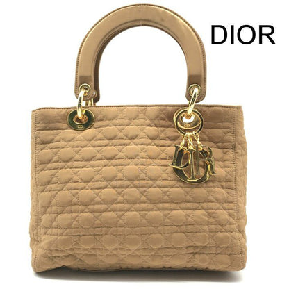Dior Lady Cannage Nylon Hand Purse Brown