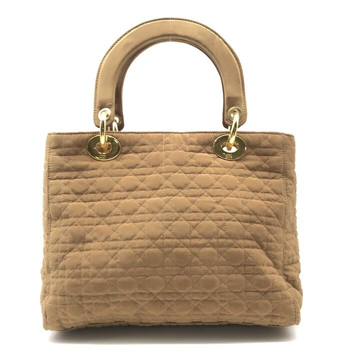 Dior Lady Cannage Nylon Hand Purse Brown — view 3