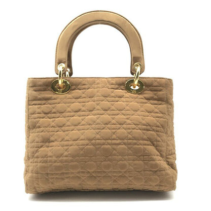 Dior Lady Cannage Nylon Hand Purse Brown — view 3