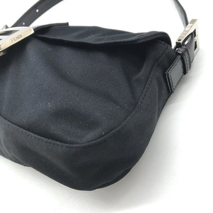 Fendi Cotton Bucket Shoulder Bag Black Purse — view 4