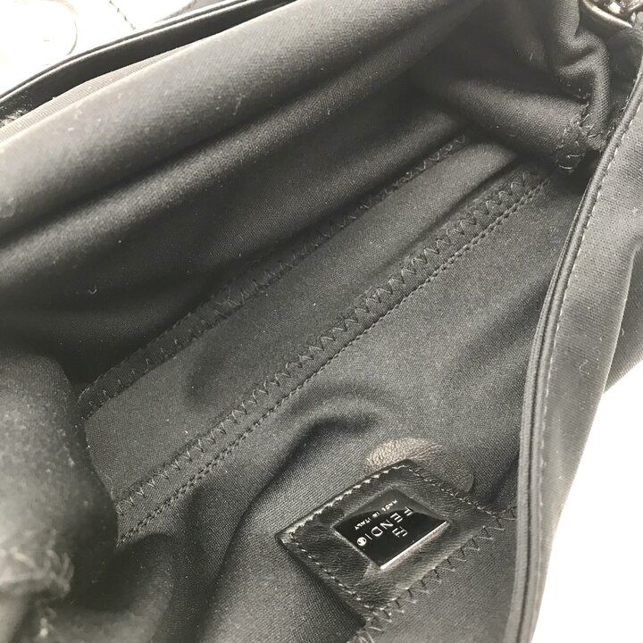 Fendi Cotton Bucket Shoulder Bag Black Purse — view 8