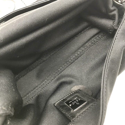 Fendi Cotton Bucket Shoulder Bag Black Purse — view 8