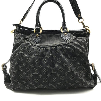 Louis Vuitton Monogram Denim Neo Gavi Tote Black Purse — view 3