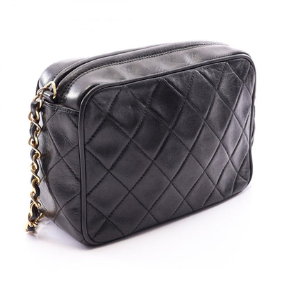 Chanel Shoulder Bag Diamond Stitch Mini Tassel Black Lambskin Quilted Fringe — view 2