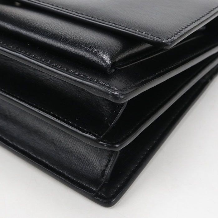 Saint Laurent Sunset YSL Monogram Shoulder Bag Leather — view 5