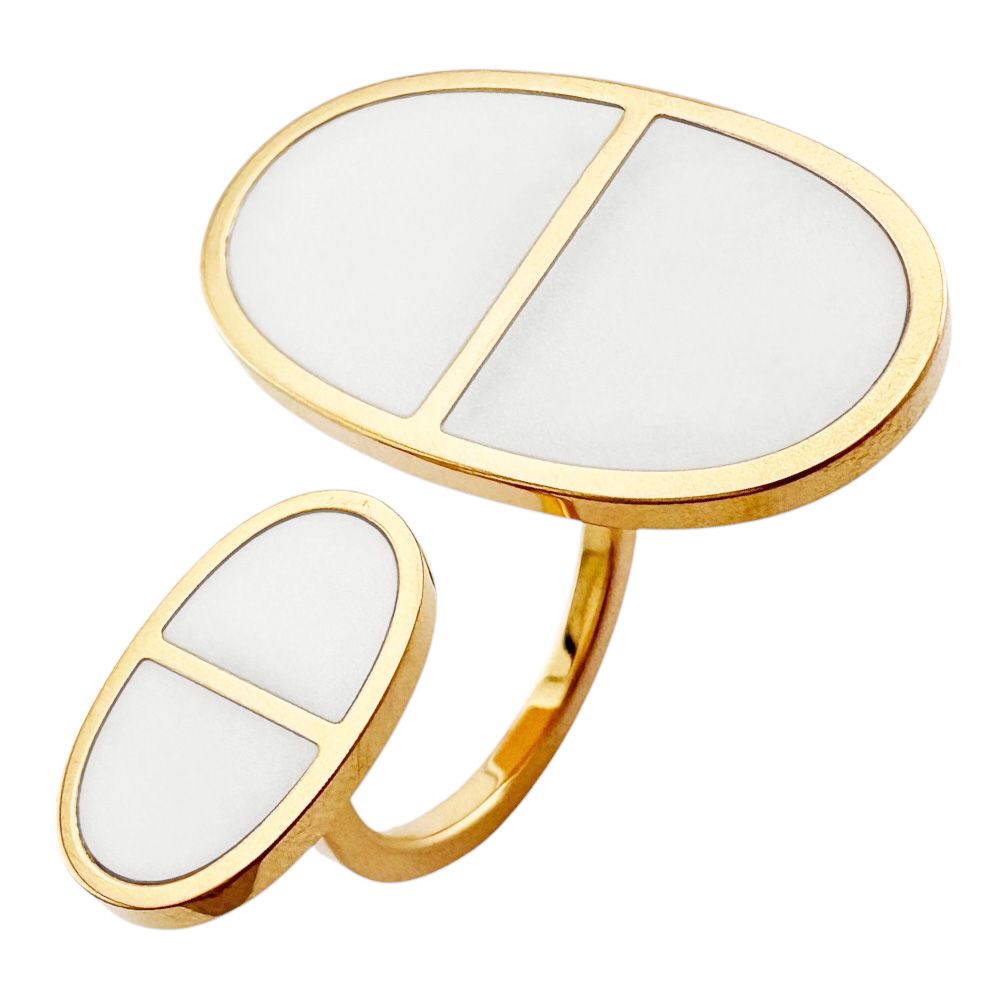 Hermes Chaine D'ancre Verso Ring 18k Gold