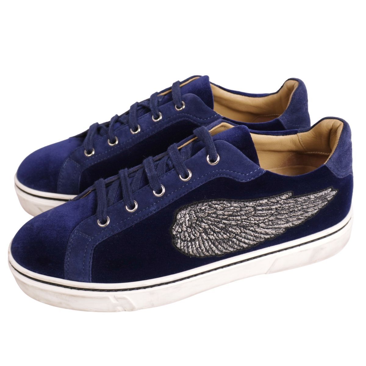 Hermes Sneakers Lace Up Low Cut Velvet — view 2