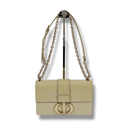 Dior 30 Montaigne 2-Way Chain Shoulder Bag Patent Leather Beige Cream CD Logo — view 2