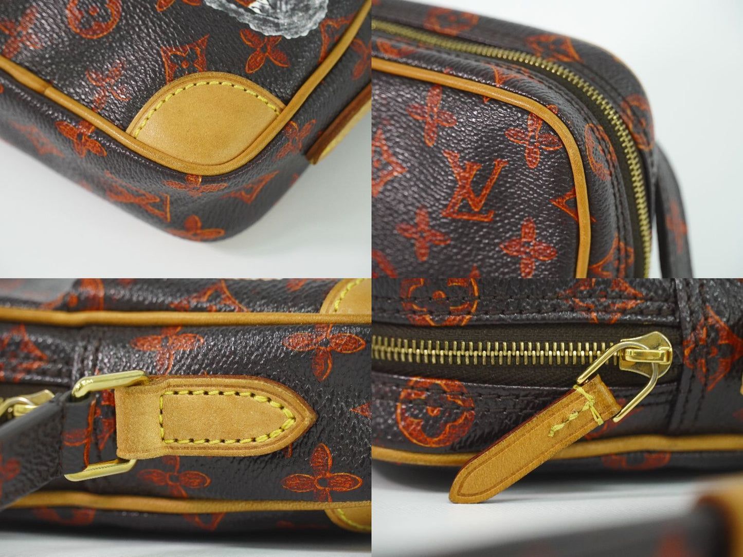 Louis Vuitton LV Panam Set Monogram Small Shoulder Bag Pochette Brown — view 7