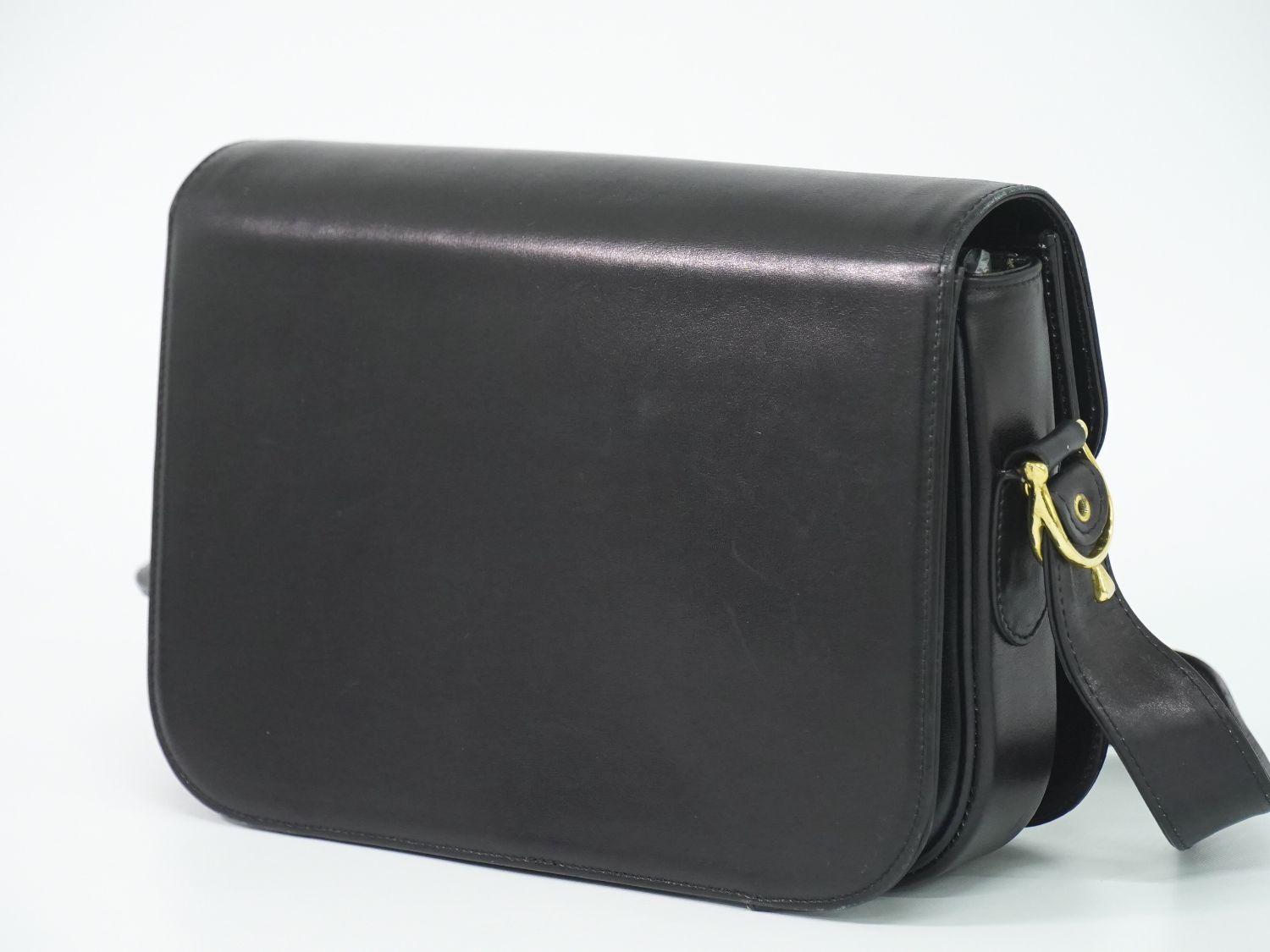 Celine Carriage Shoulder Bag Leather Black — view 2