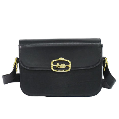 Celine Carriage Shoulder Bag Leather Black