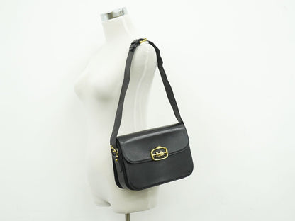 Celine Carriage Shoulder Bag Leather Black — view 6