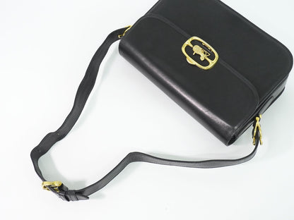 Celine Carriage Shoulder Bag Leather Black — view 4