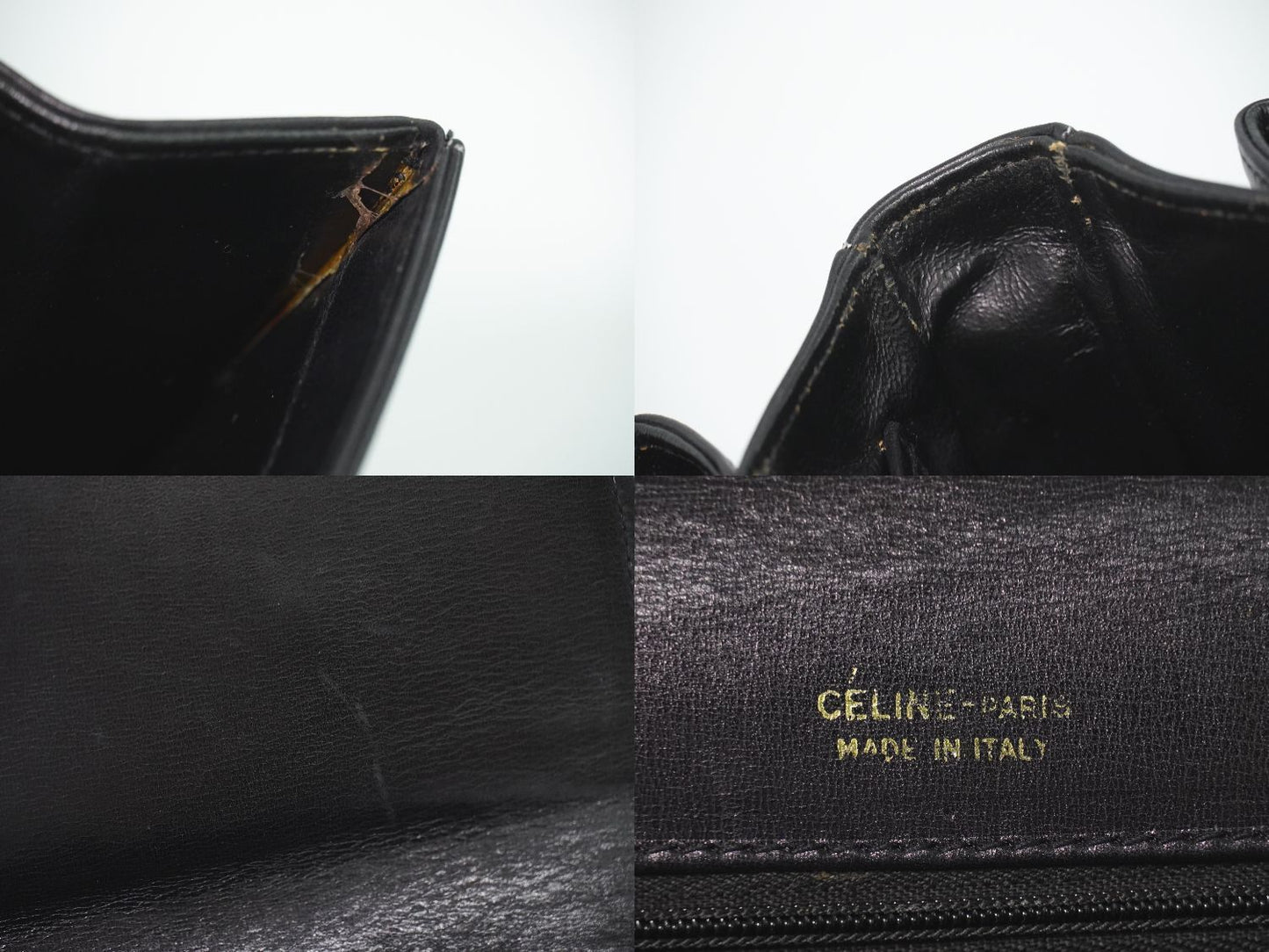 Celine Carriage Shoulder Bag Leather Black — view 9