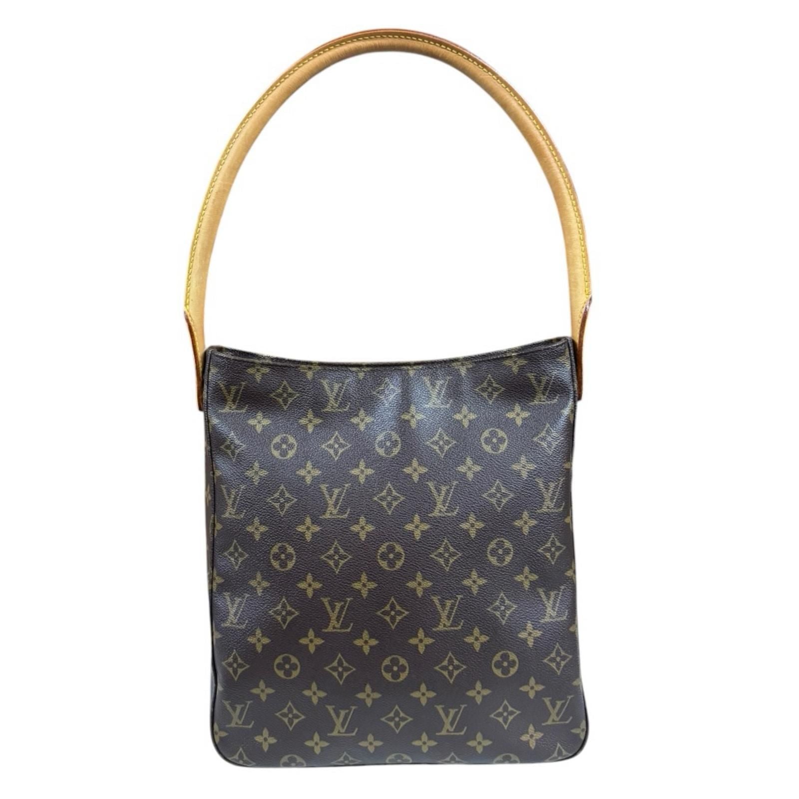 Louis Vuitton Looping GM Monogram Shoulder Bag Canvas Brown — view 3
