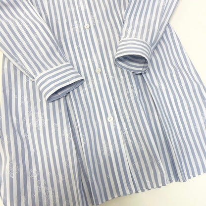 Chanel Sports CC Logo Jacquard Shirt Dress 36 Blue White — view 5