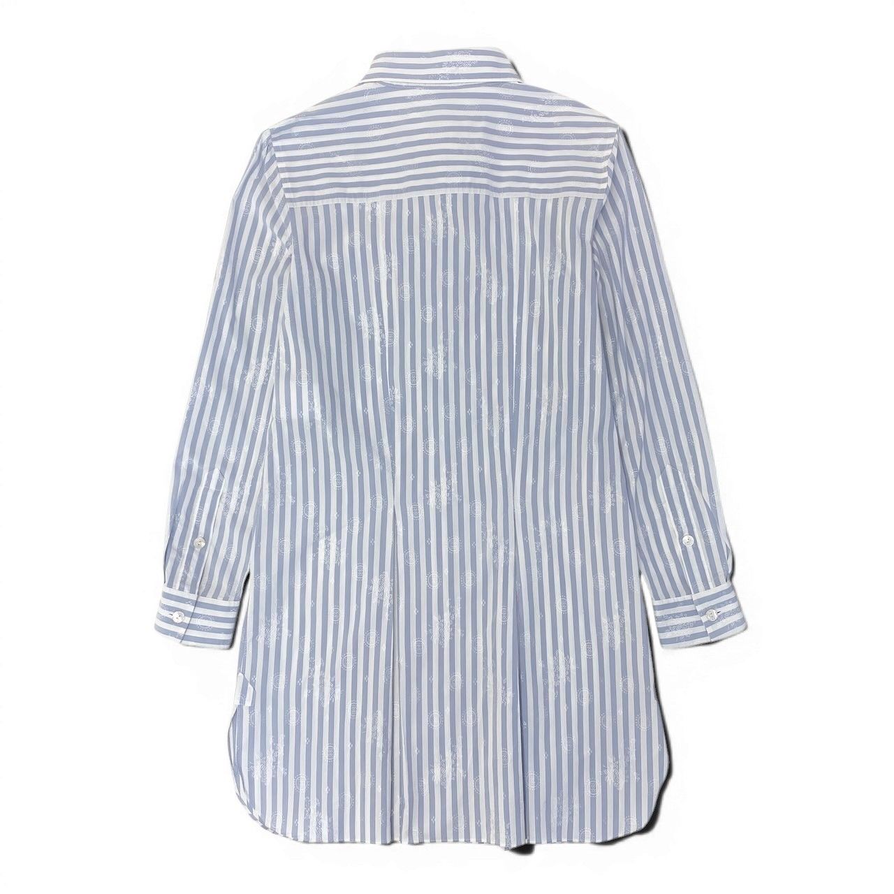 Chanel Sports CC Logo Jacquard Shirt Dress 36 Blue White — view 3