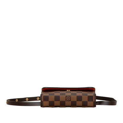 Louis Vuitton Damier Pochette Florentine Waist Bag Pouch Brown Leather — view 4