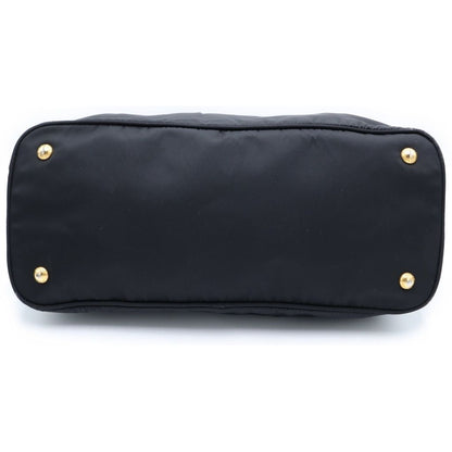 Prada Triangle Logo Tessuto Handbag Black — view 4
