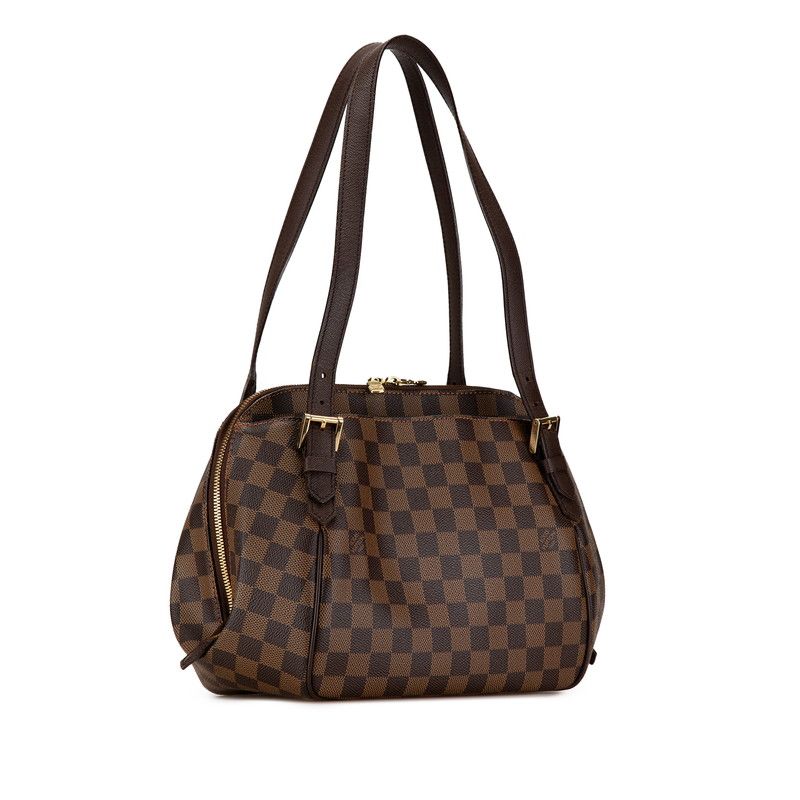 Louis Vuitton Damier Belem Shoulder Bag Brown Leather — view 2