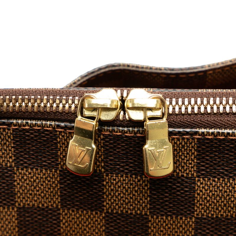 Louis Vuitton Damier Belem Shoulder Bag Brown Leather — view 5