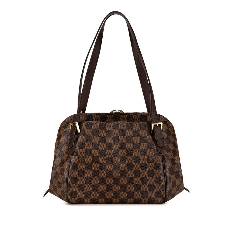 Louis Vuitton Damier Belem Shoulder Bag Brown Leather — view 3