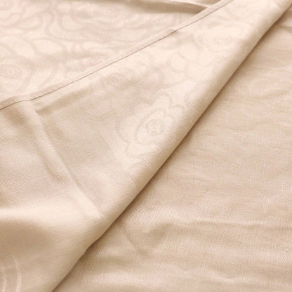 Chanel Camellia Silk Shawl Pink Beige Scarf — view 5