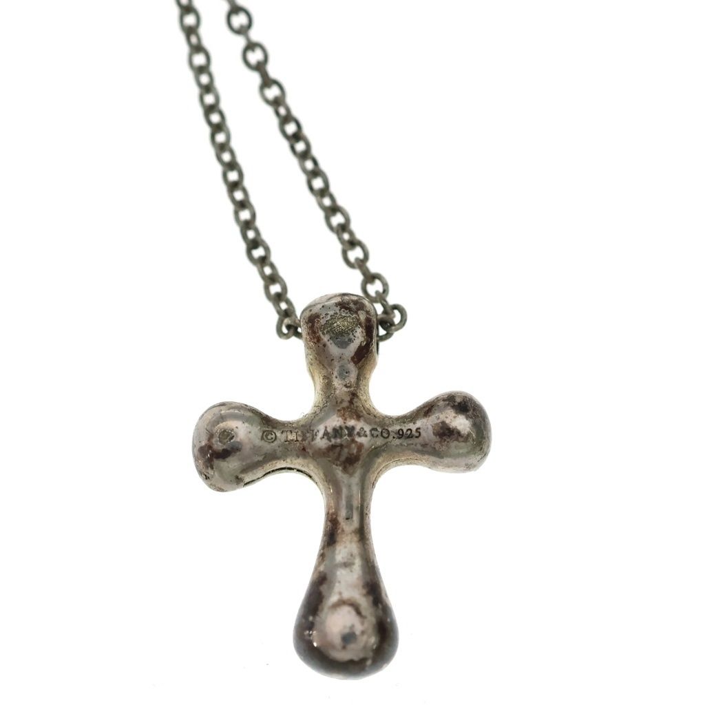 Tiffany & Co Small Cross Necklace Silver Pendant — view 5