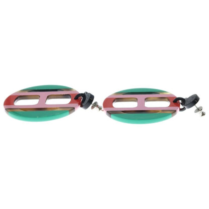 Hermes Earrings Equipe Buffalo Horn Lacquer Pink — view 3