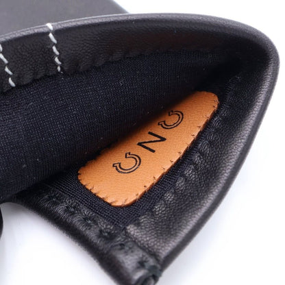 Hermes Lambskin Leather Gloves Black — view 5
