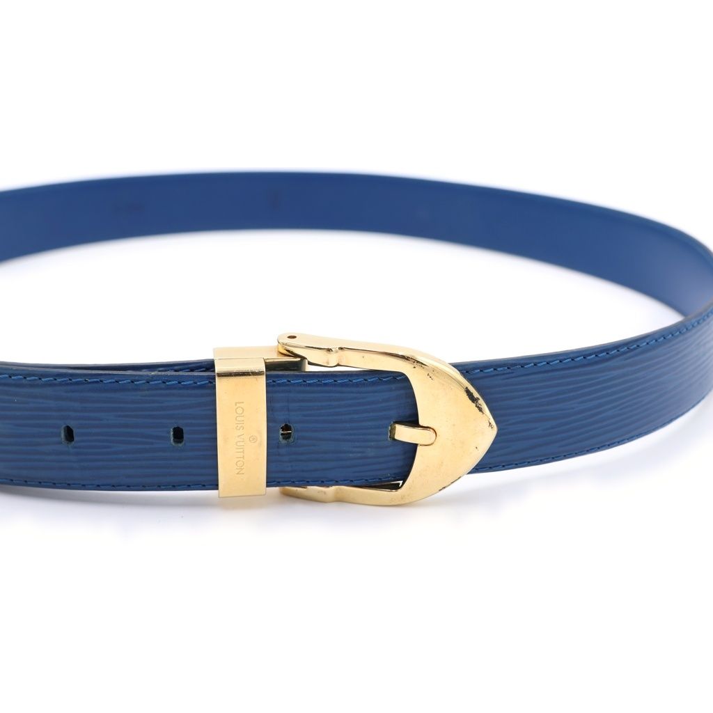 Louis Vuitton Ceinture Classic Epi Leather Belt Blue — view 4